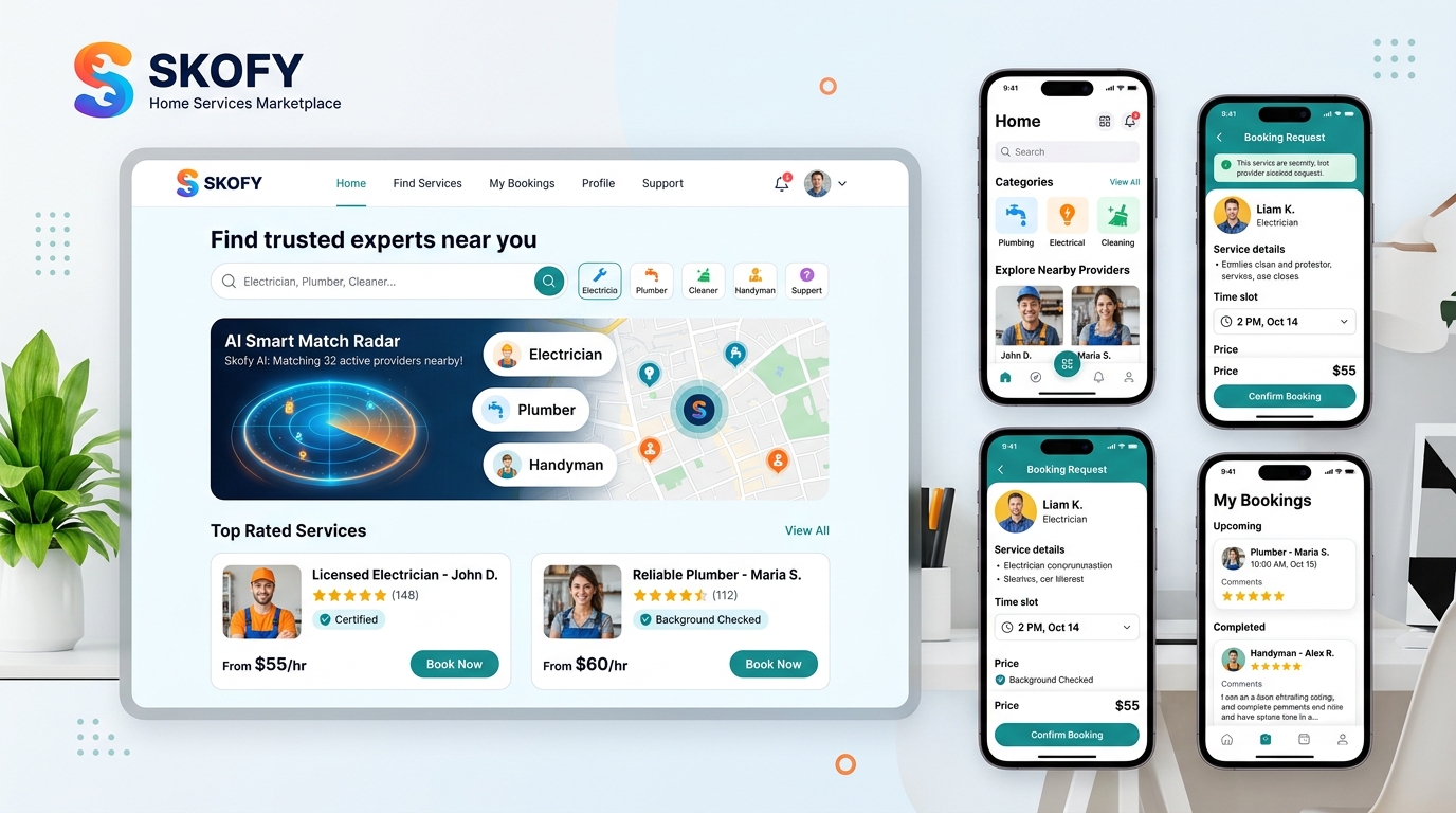 Skofy C2C Home Services Marketplace App